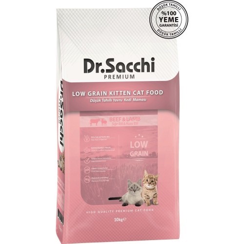 Dr. Sacchi Premium Düşük Tahıllı Yavru Kedi Maması 10 Kg