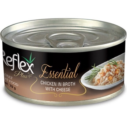 Reflex Plus Essential Tavuk Etli Peynirli Kedi Yetişkin Konservesi 70 Gr (24 Adet)