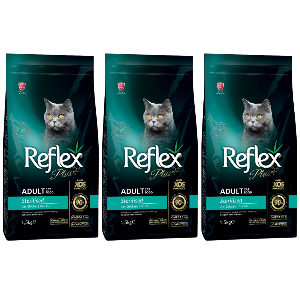 Reflex Plus Tavuk Etli Kısırlaştırılmış Yetişkin Kedi Maması  1.5 Kg (3 Adet)