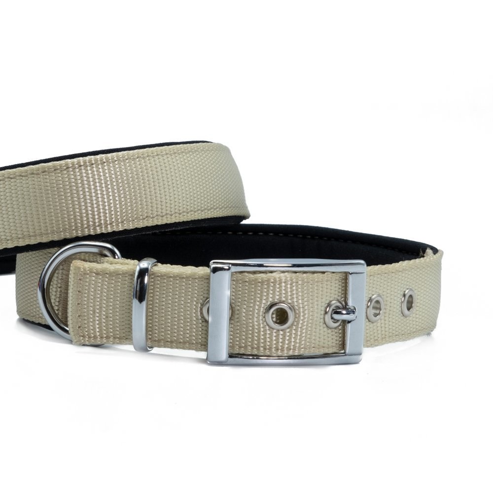 Doggie Elit Dokumadan El Yapımı Köpek Boyun Tasması 2.5x37-45 Cm K.Haki