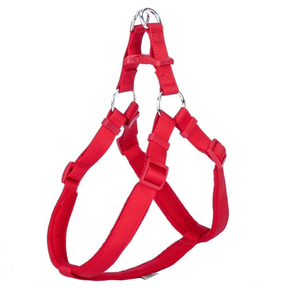 Doggie Polar Dokumadan El Yapımı Ronin Model Köpek Göğüs Tasması XXL-2.5X70-80 Cm Kırmızı
