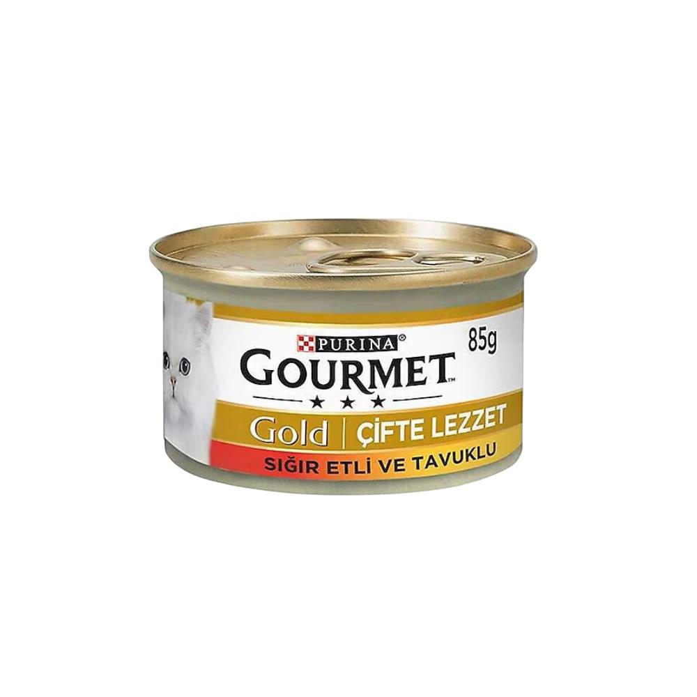 Gourmet Gold Çifte Lezzet Sığır ve Tavuk Etli Kedi Konservesi 85 Gr