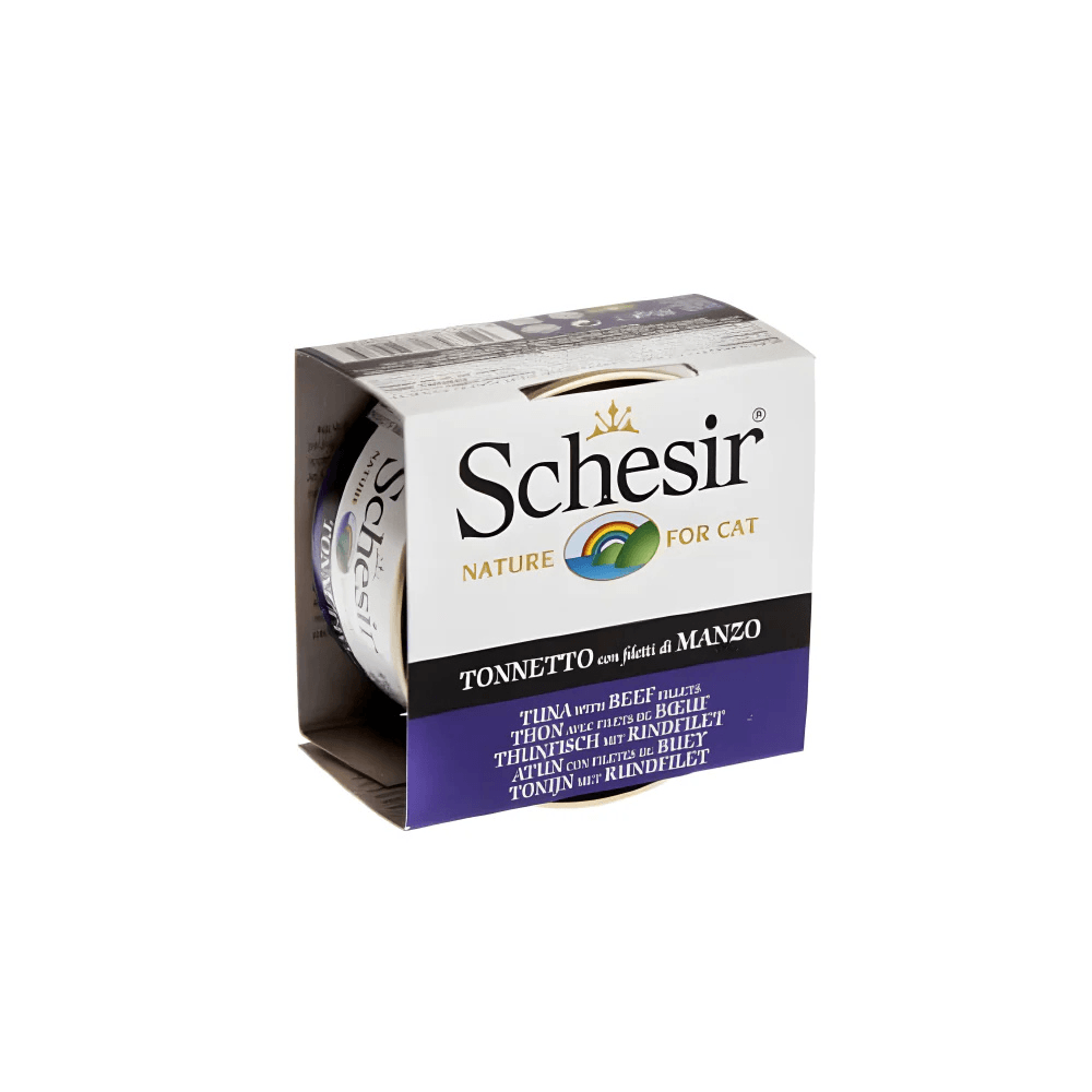 Schesir Ton Balıklı ve Sığır Etli Yetişkin Kedi Konservesi 85 Gr
