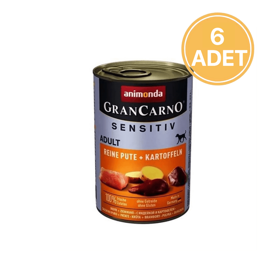 Animonda Gran Carno Sensitiv Hindili Ve Patatesli Köpek Konservesi 400 Gr (6 Adet)