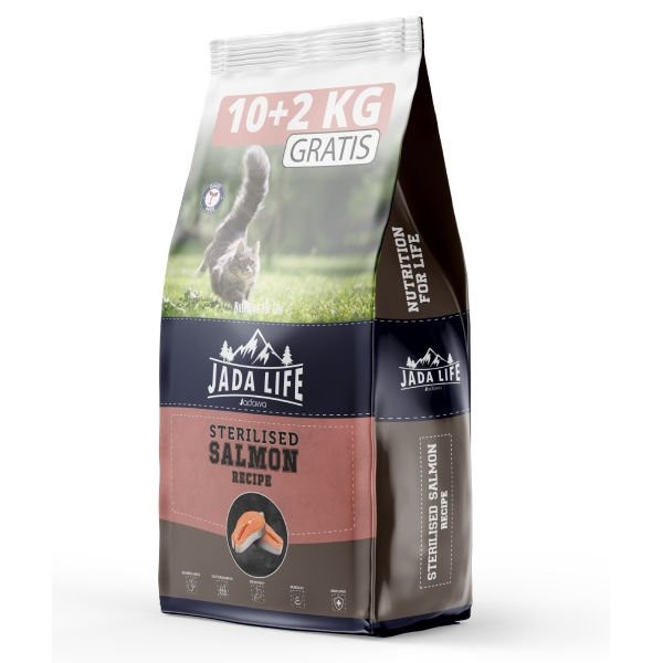 Jadawa Jada Life Somonlu Kısırlaştırılmış Yetişkin Kedi Maması 10 Kg + 2 Kg Hediyeli