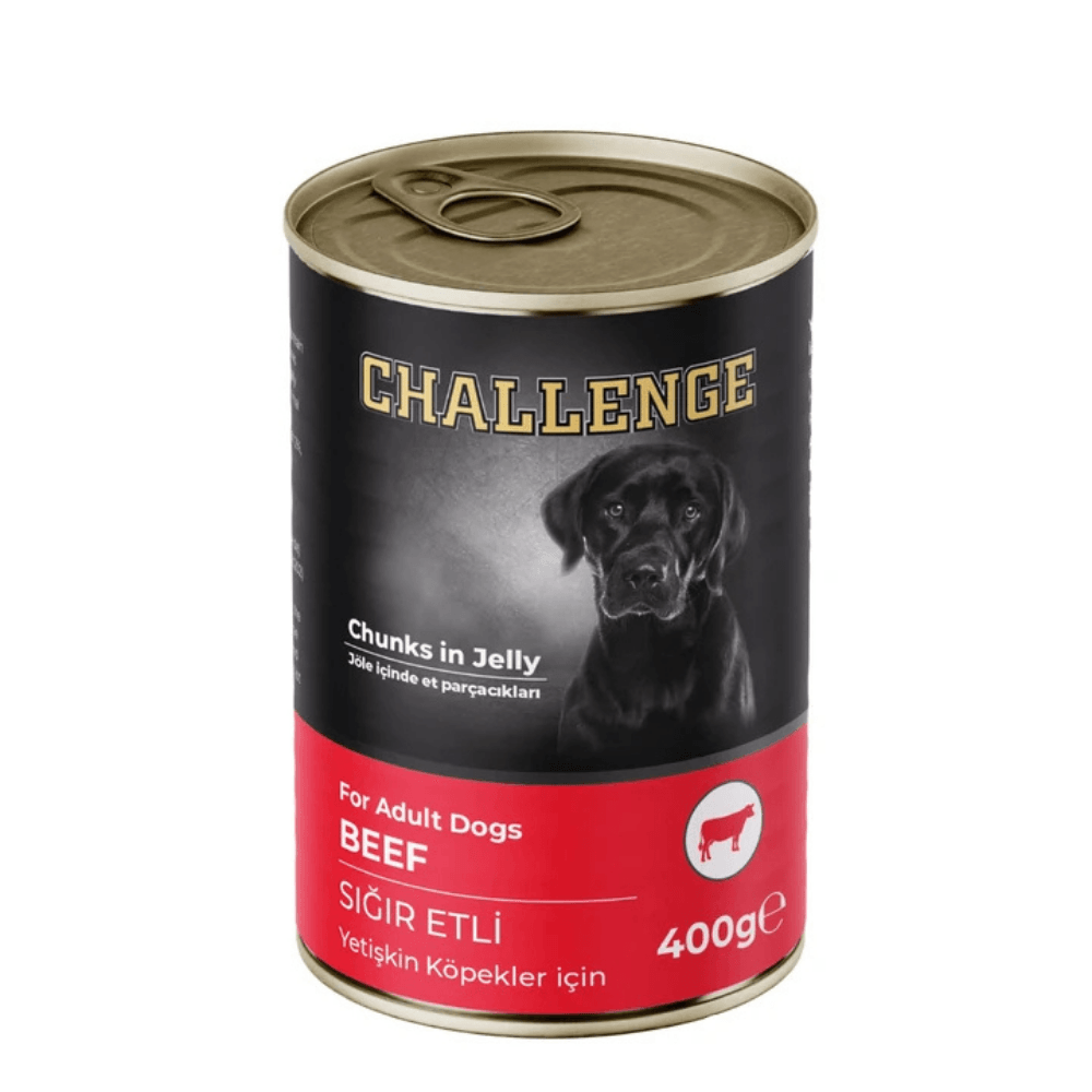 Challenge Sığır Etli Yetişkin Köpek Konservesi 400 gr (24 Adet)