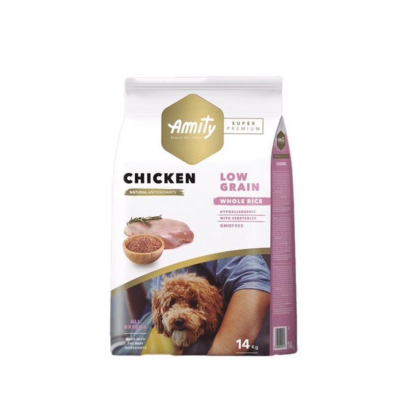 Amity Super Premium Az Tahıllı Tavuk Etli Yetişkin Köpek Maması 14 Kg