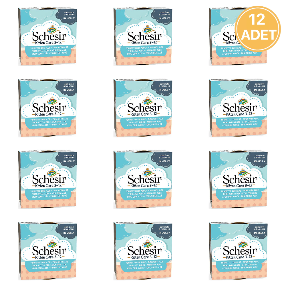 Schesir Ton Balıklı ve Aloeveralı Yavru Kedi Konservesi 85 Gr (12 Adet)
