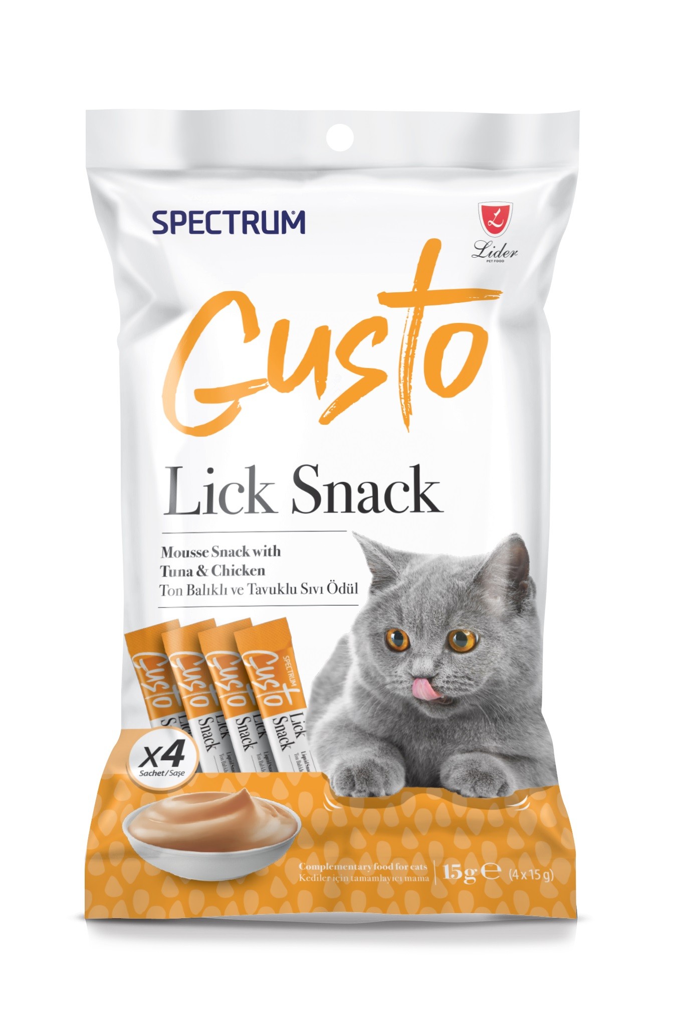 Spectrum Gusto Sıvı Ödül Ton Balığı Ve Tavuk 15 Gr (4 Adet)