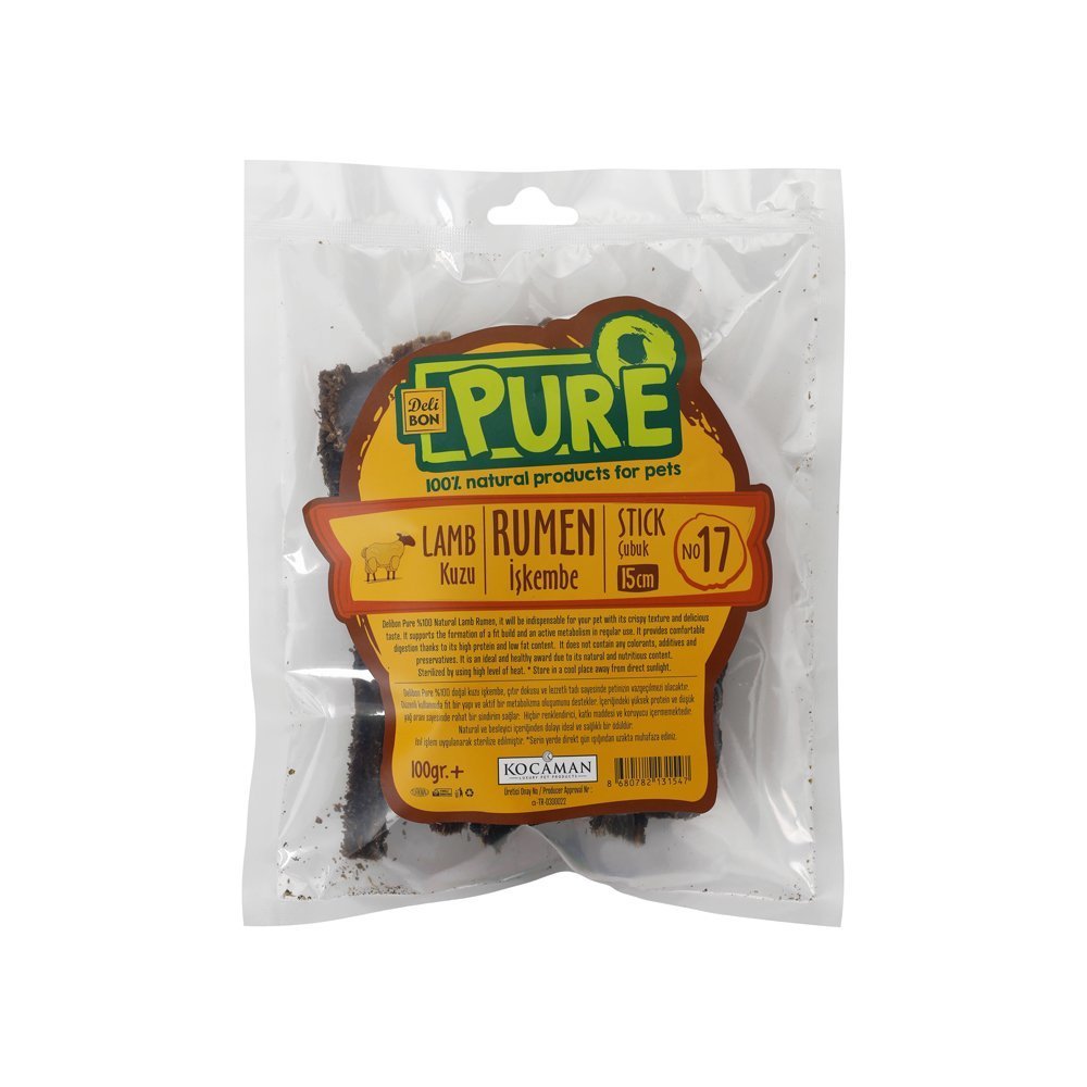 Delibon Pure Kuzu Kurutulmuş Ödül İşkembe 100 Gr