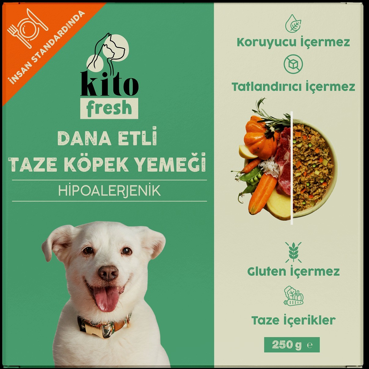 Kito Fresh Dana Etli Köpek Yemeği 250 Gr