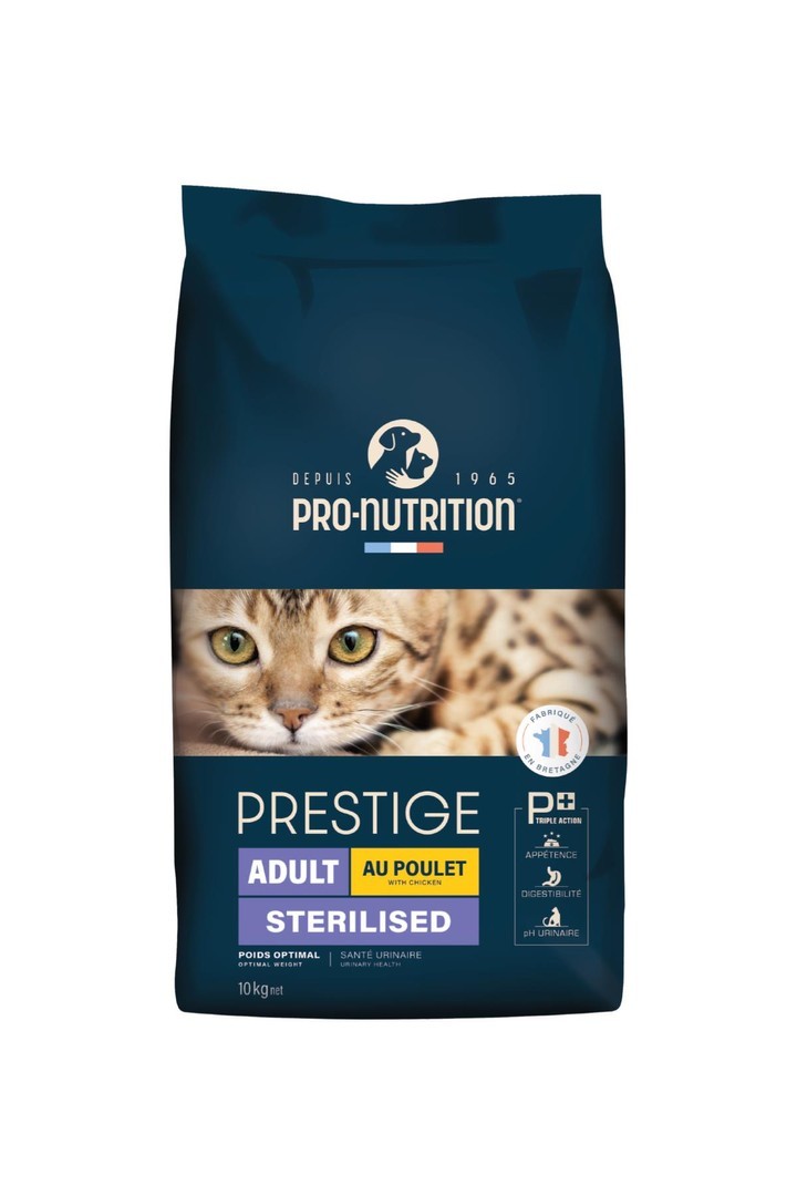 Pro Nutrition Prestige Adult Sterilised Yetişkin Kısırlaştırılmış Tavuk Etli Kedi Maması 10 Kg