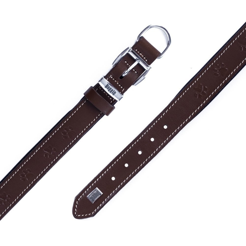 Doggie Deri Pati Desenli Boyun Tasması M 3.5x47-55 Cm Kahverengi