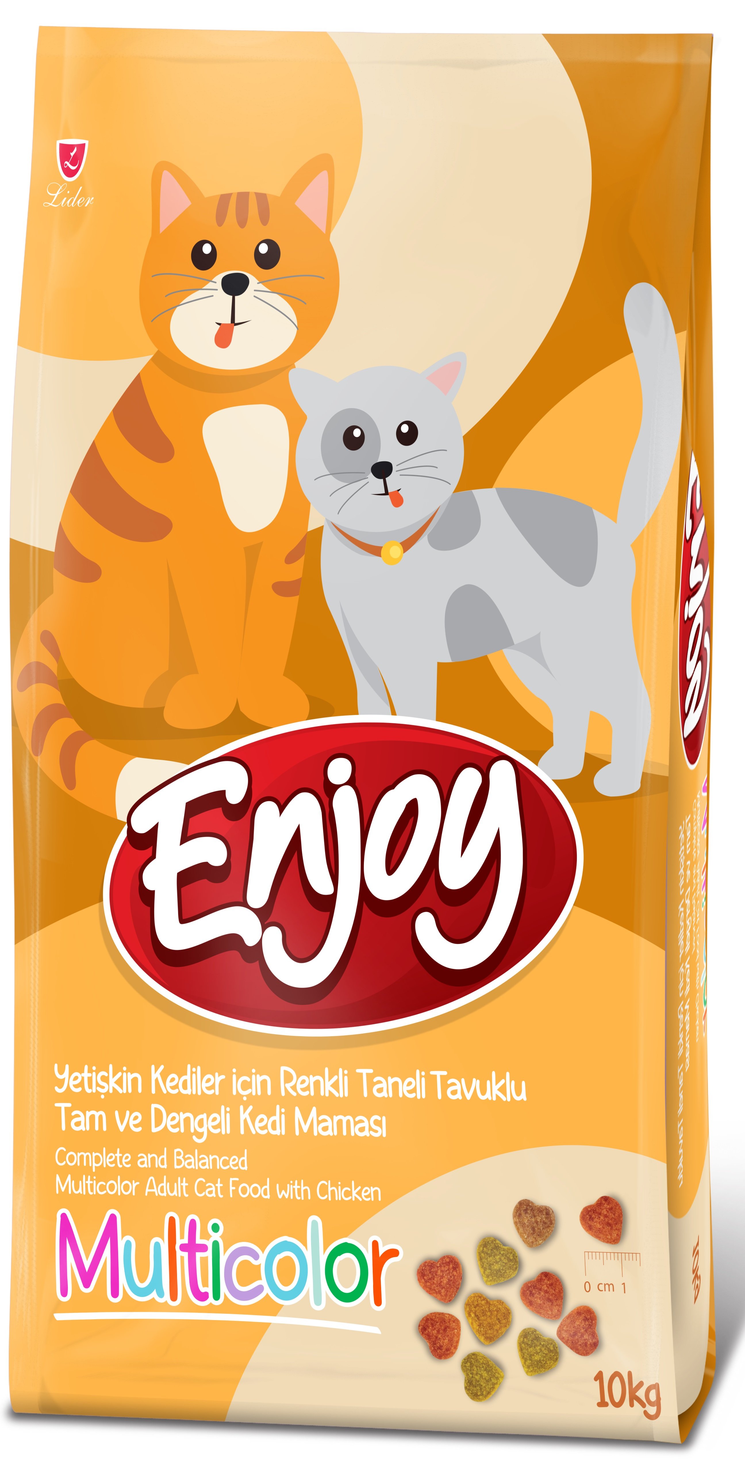 Enjoy Multi Color Renkli Yetişkin Kedi Maması 10 Kg