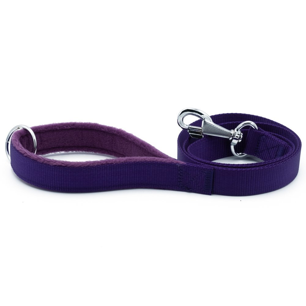Doggie Polar Dokumadan El Yapımı Köpek Gezdirme Kayışı 2.5x120 Cm Mor
