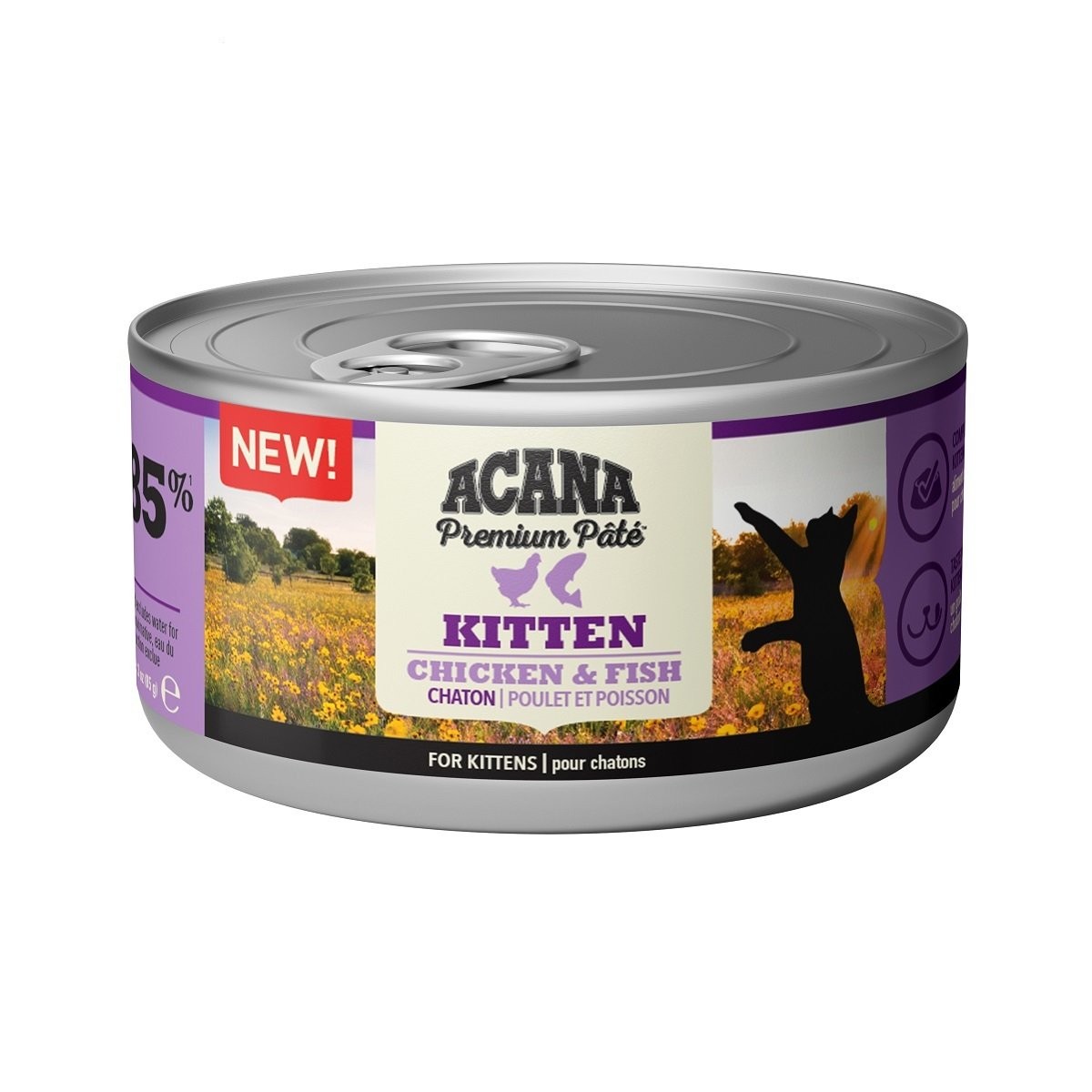 Acana Premium Pate Tavuk Etli ve Balıklı Yavru Kedi Konservesi 85 Gr