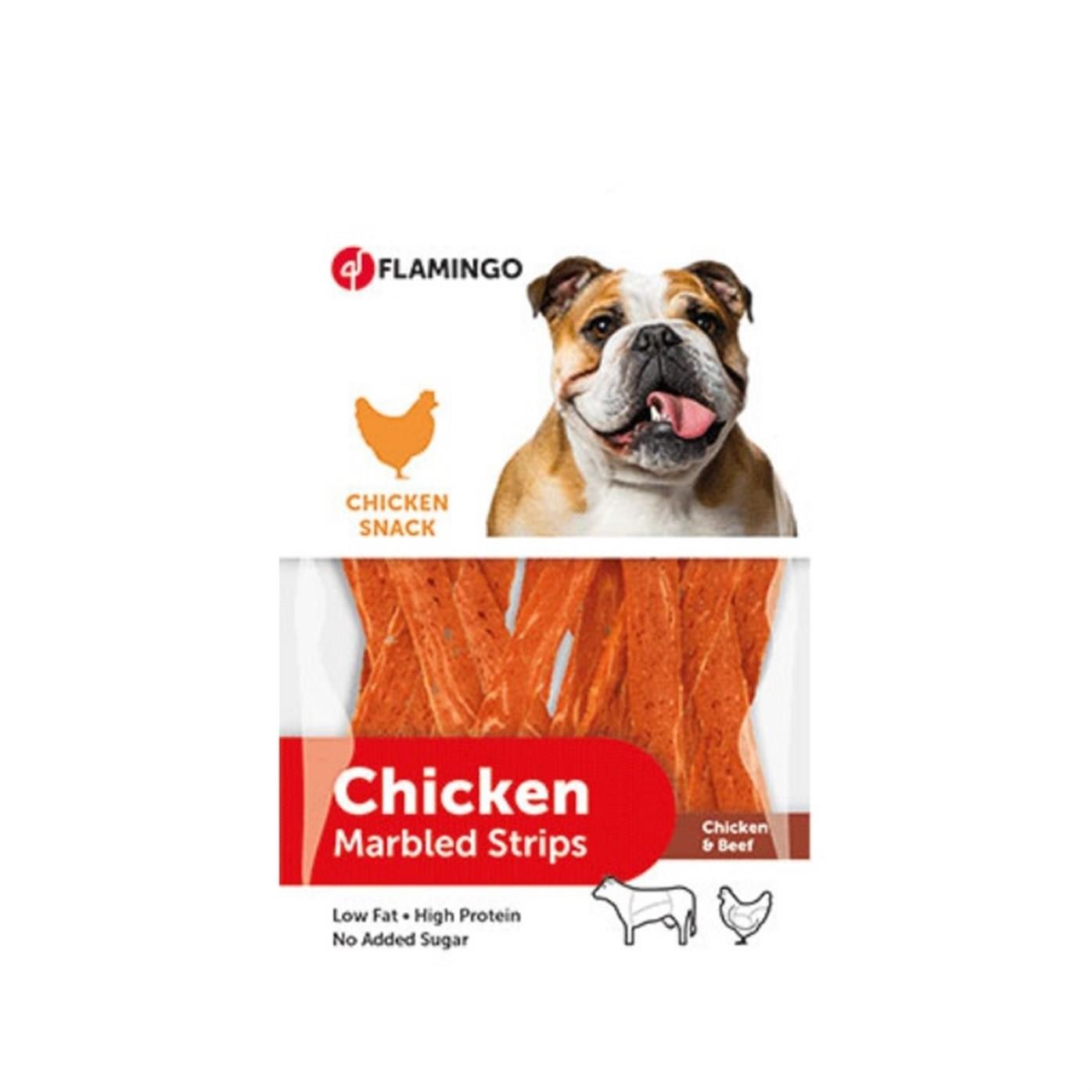 Flamingo Tavuk Etli ve Biftekli Şerit Köpek Ödül Maması 85 Gr