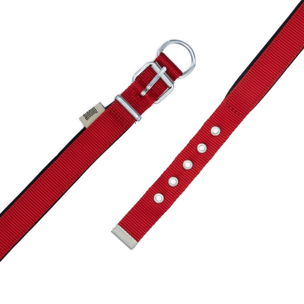 Doggie Comfort Yumuşak Dokuma Köpek Boyun Tasması L 2.5x42-50 Cm Kırmızı