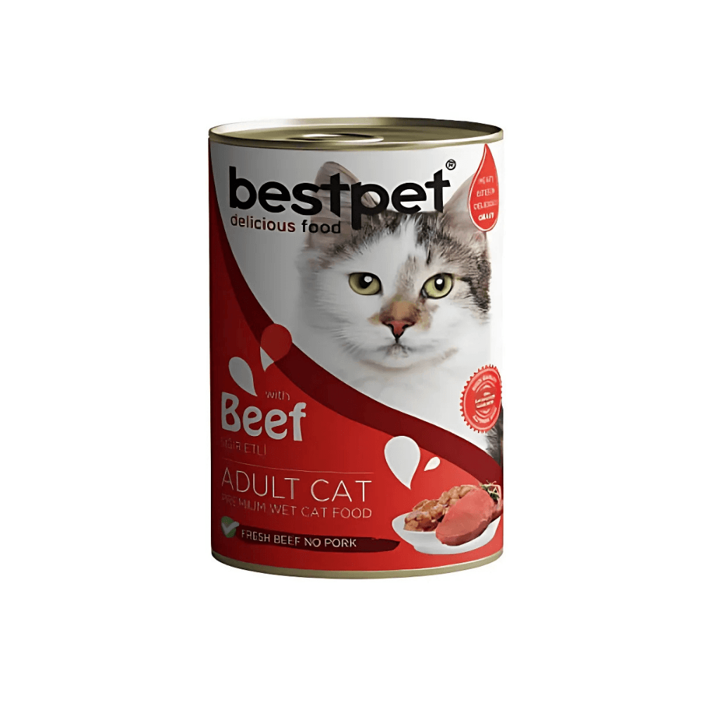 Bestpet Sığır Etli Yetişkin Kedi Konservesi 400 Gr (12 Adet)