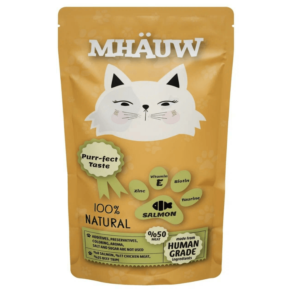 Mhauw Somonlu Yetişkin Kedi Ödül Maması 80 Gr