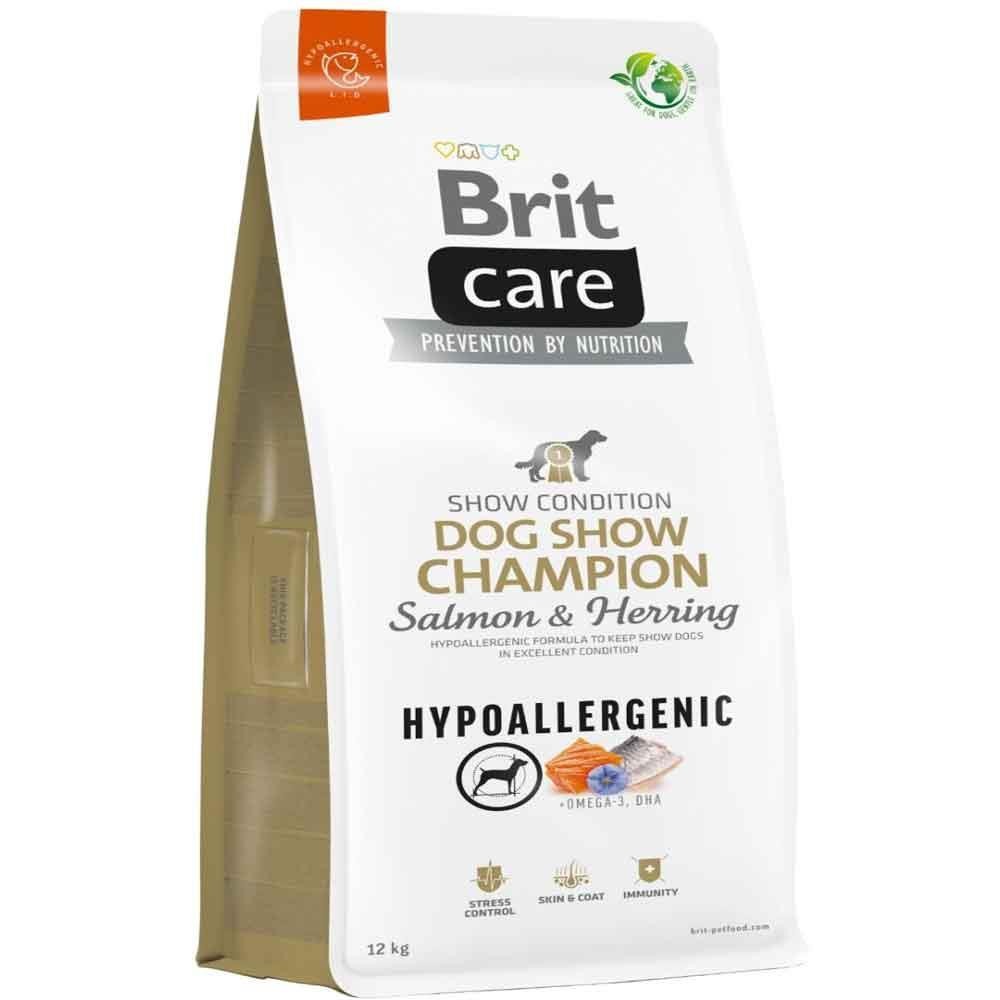 Brit Care Hypo-Allergenic Dog Show Champion Somonlu Ringa Balıklı Yetişkin Köpek Maması 12 Kg