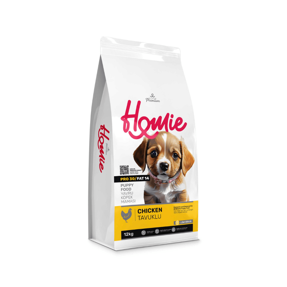 Homie Süper Premium Düşük Tahıllı Tavuk Etli Yavru Köpek Maması 12 Kg