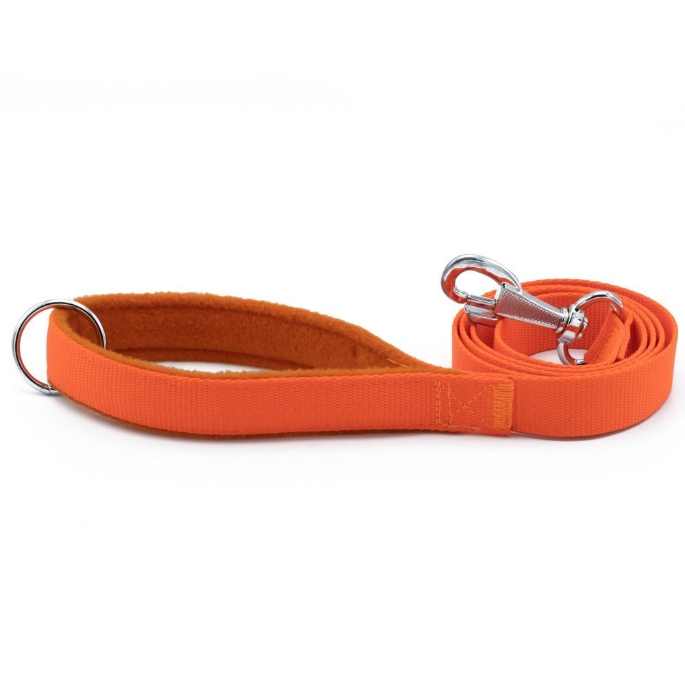Doggie Polar Dokumadan El Yapımı Köpek Gezdirme Kayışı 2.5x120 Cm Turuncu