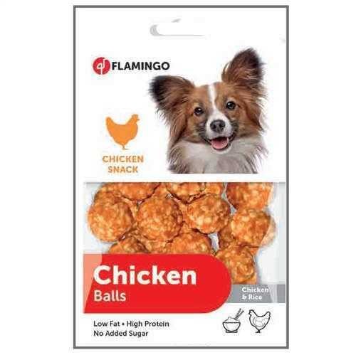 Flamingo Tavuk Etli ve Pirinçli Top Köpek Ödülü 75 Gr