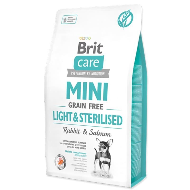 Brit Care Tahılsız Tavşan Etli Light (Diyet) Kısırlaştırılmış Mini Irk Köpek Maması 2 Kg