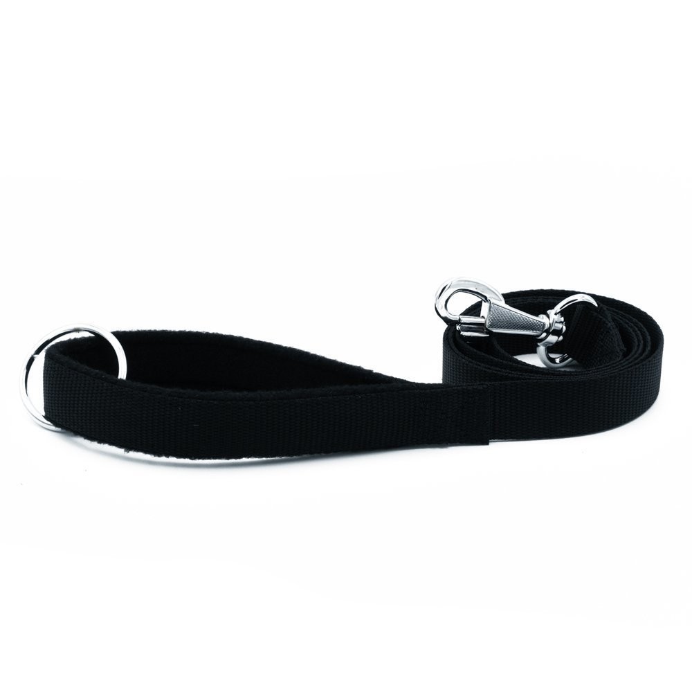 Doggie Polar Dokumadan El Yapımı Köpek Gezdirme Kayışı 2.5x120 Cm Siyah
