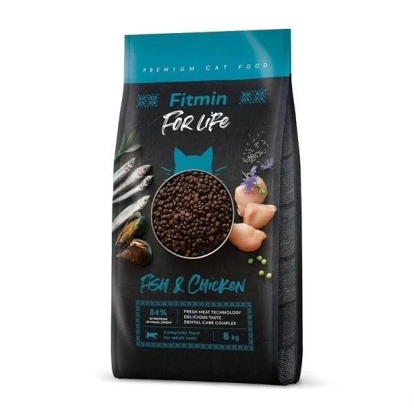 Fitmin Forlife Balıklı & Tavuklu Yetişkin Kedi Maması 8 Kg