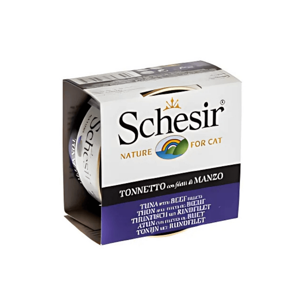 Schesir Ton Balıklı ve Sığır Etli Yetişkin Kedi Konservesi 85 Gr (12 Adet)