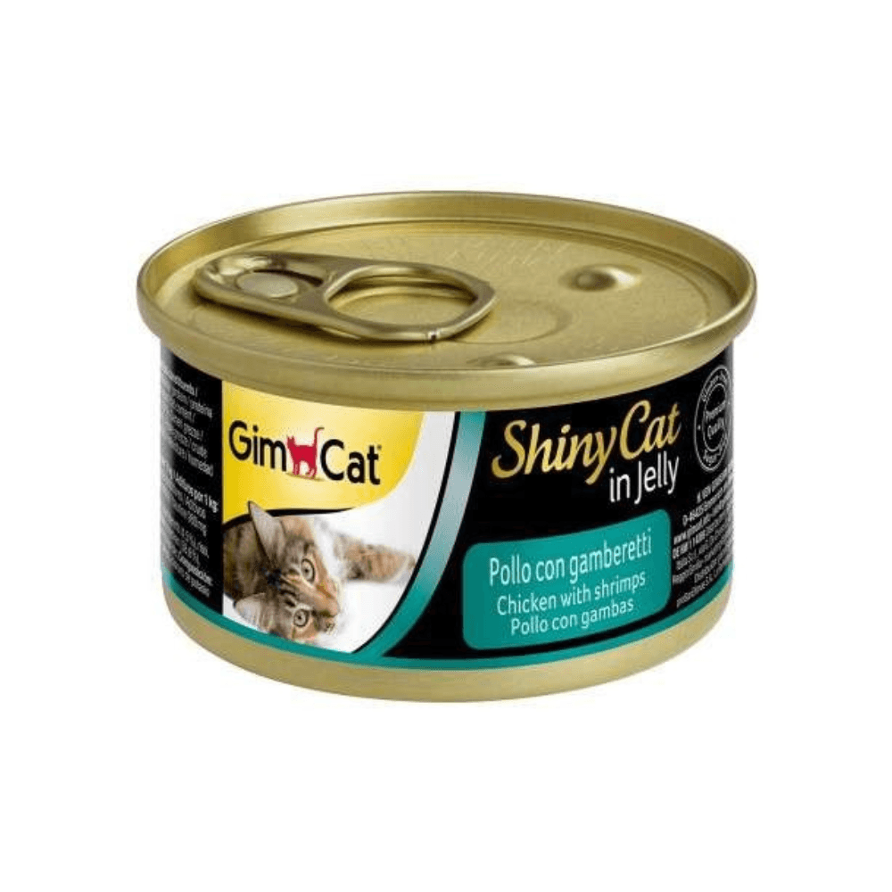 Gimcat Shiny Cat in Jelly Tavuklu ve Karidesli Yetişkin Kedi Konservesi 70 Gr ( 24 ADET )