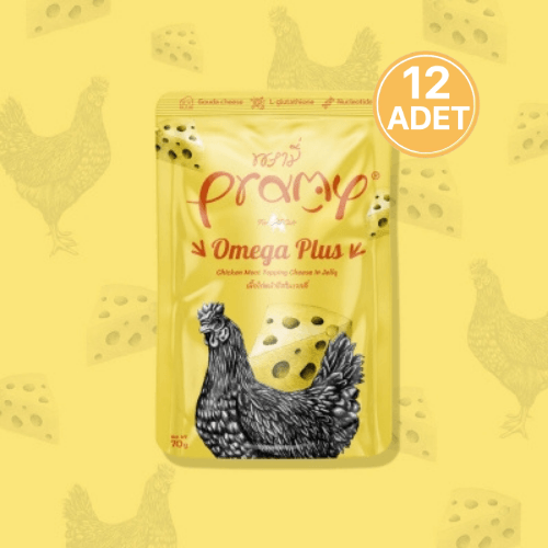 Pramy Jöle İçinde Tavuklu Ve Peynirli Yetişkin Kedi Konservesi 70 Gr(12 Adet)