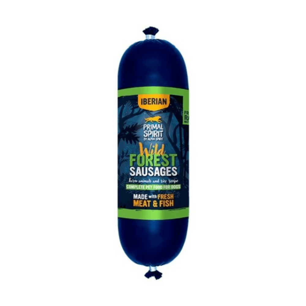 Primal Spirit Wild Forest Domuzlu ve Hindi Etli Köpek Ödül Sosisi (BARF) 1 Kg