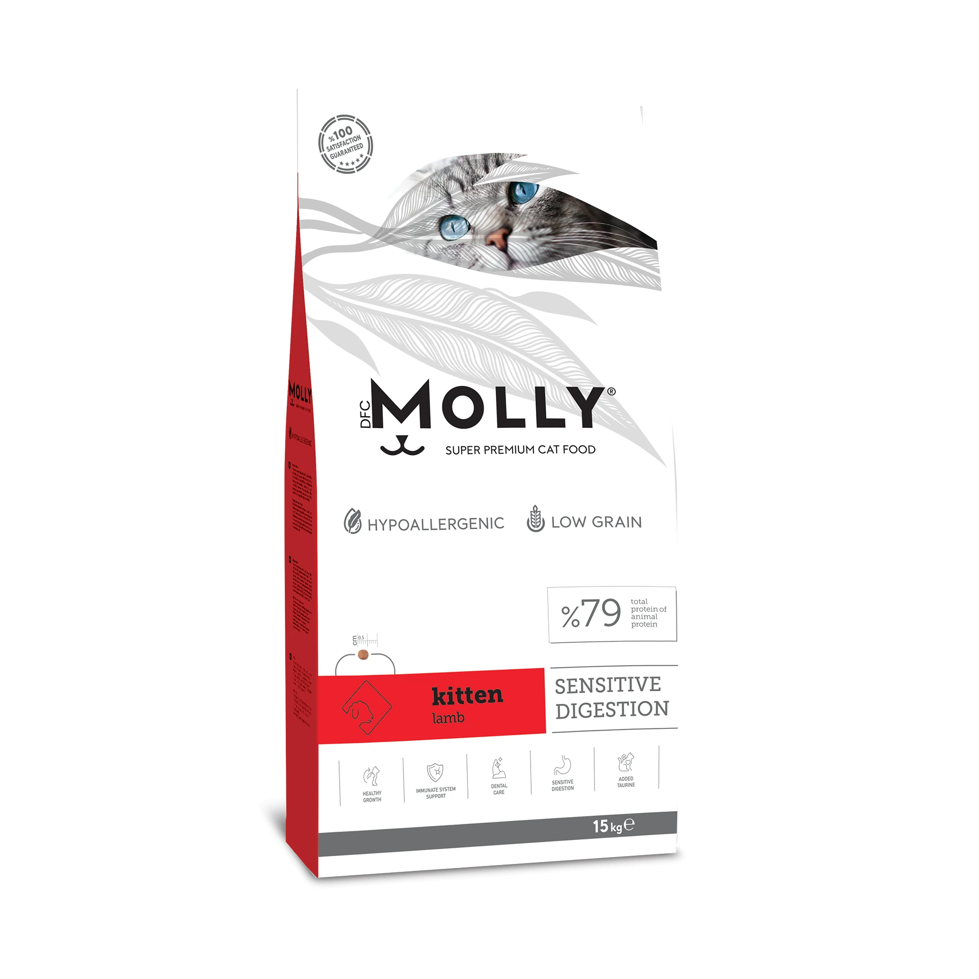 Molly Hipoalerjenik Düşük Tahıllı Kuzu Etli Yavru Kedi Maması 15 Kg