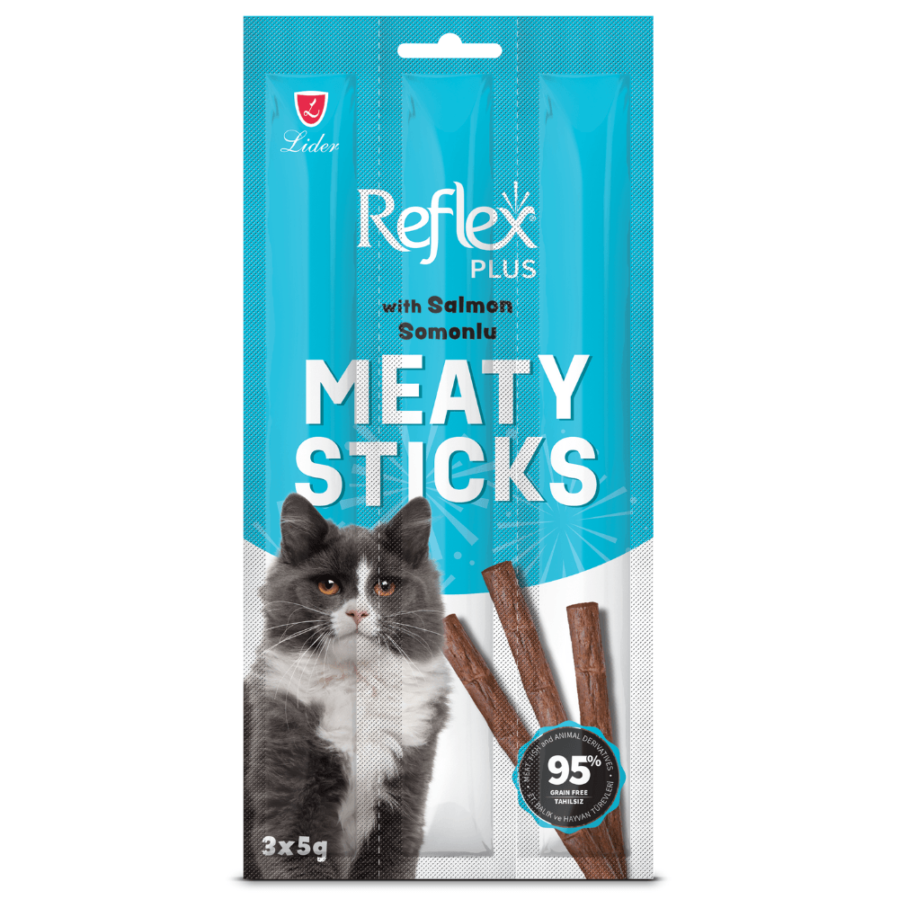 Reflex Plus Somonlu Çubuk Yetişkin Kedi Ödül Maması 3x5 Gr