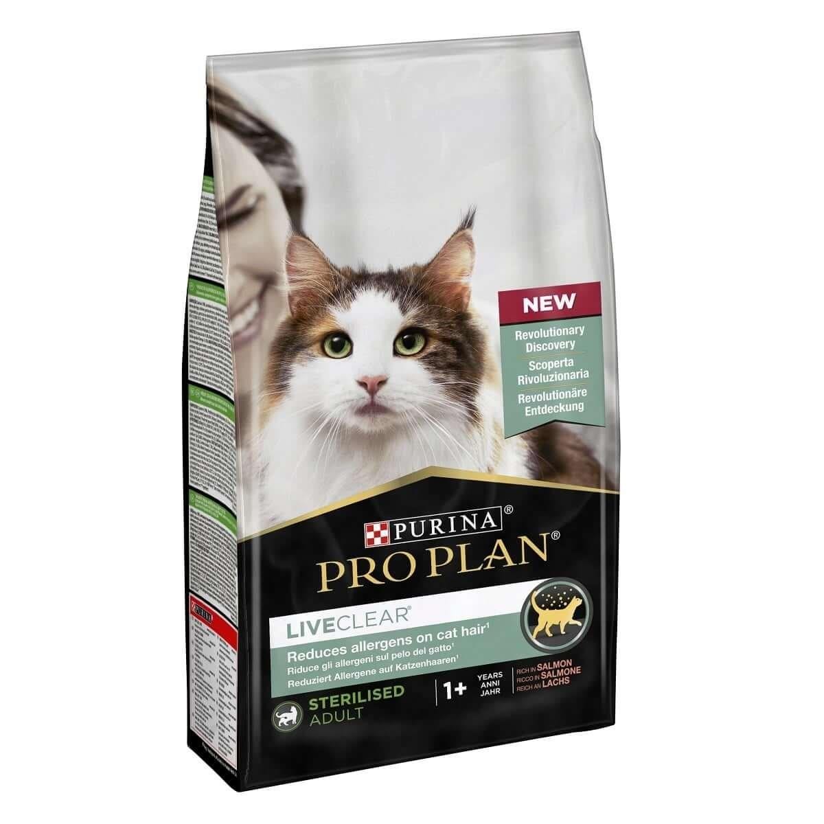 Pro Plan LiveClear Kısırlaştırılmış Somonlu Kedi Maması 1.4 Kg