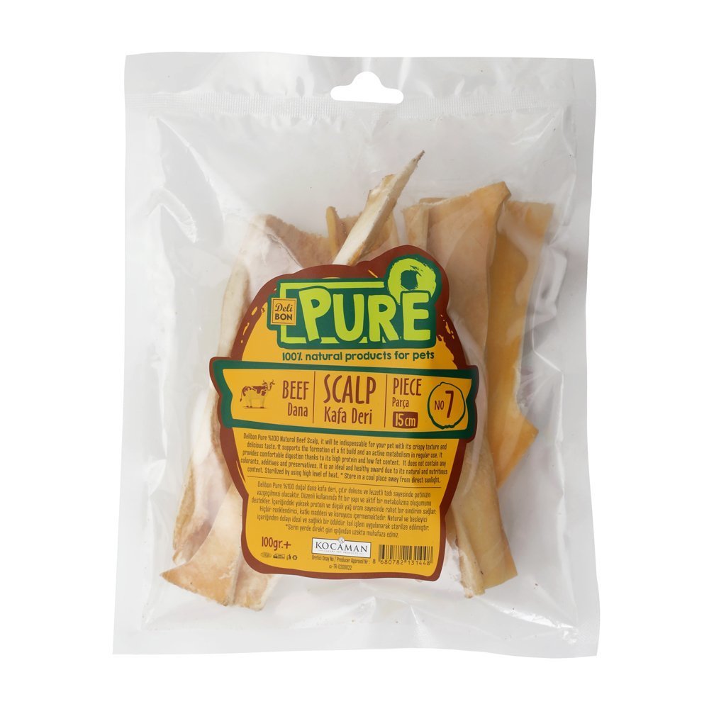 Delibon Pure Dana Kurutulmuş Ödül Kafa Derisi 100 Gr