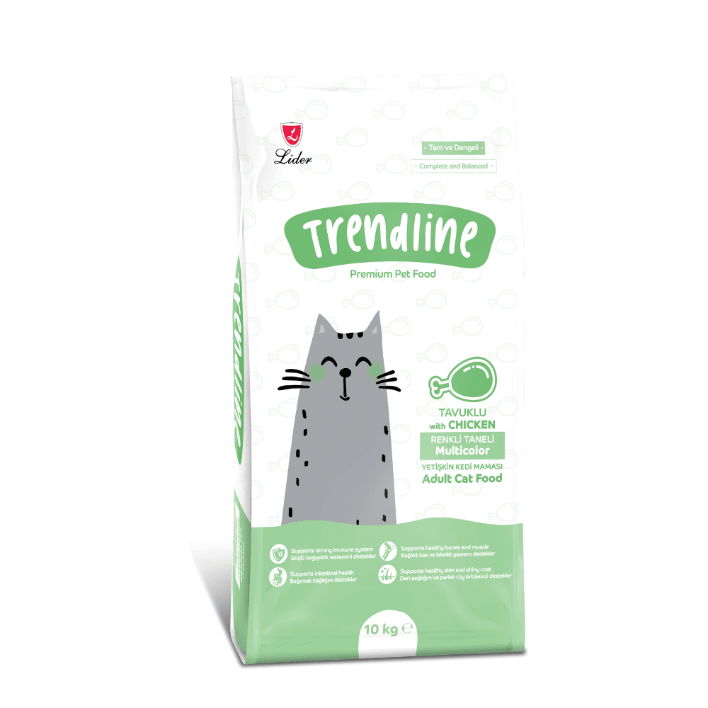 Trendline Renkli Taneli Gurme Yetişkin Kedi Maması 10 Kg