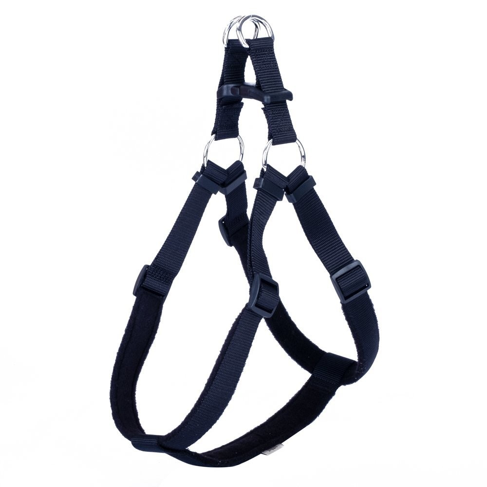 Doggie Polar Dokumadan El Yapımı Ronin Model Köpek Göğüs Tasması XL-2.5x65-75 Cm Siyah