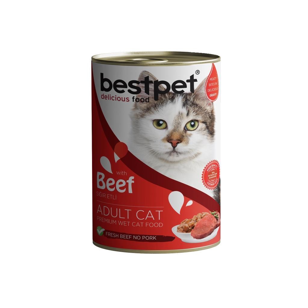 Bestpet Sığır Etli Yetişkin Kedi Konservesi 400 Gr