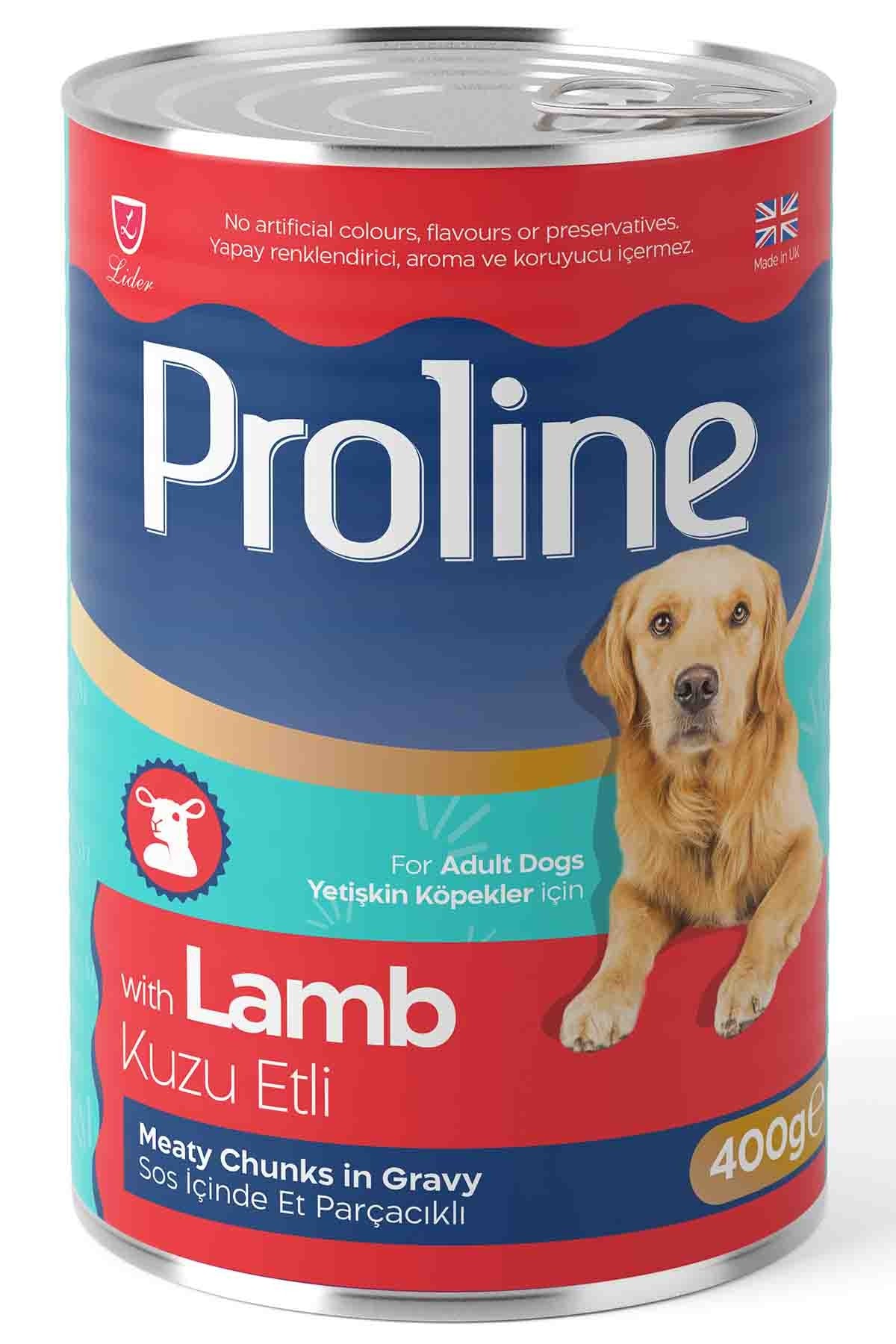 Proline Sos İçinde Et Parçacıklı Kuzu Etli Yetişkin Köpek Konservesi 400 Gr