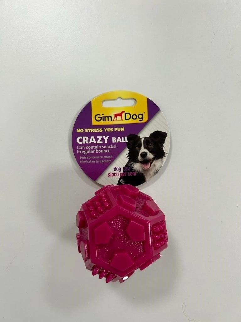 GimDog Top Şeklinde Köpek Ödül Oyuncağı Pembe