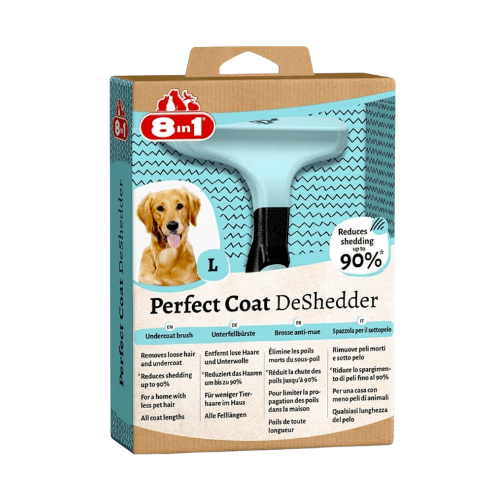 8in1 Perfect Coat DeShedder Furminator Büyük Irk Köpek Tarağı L