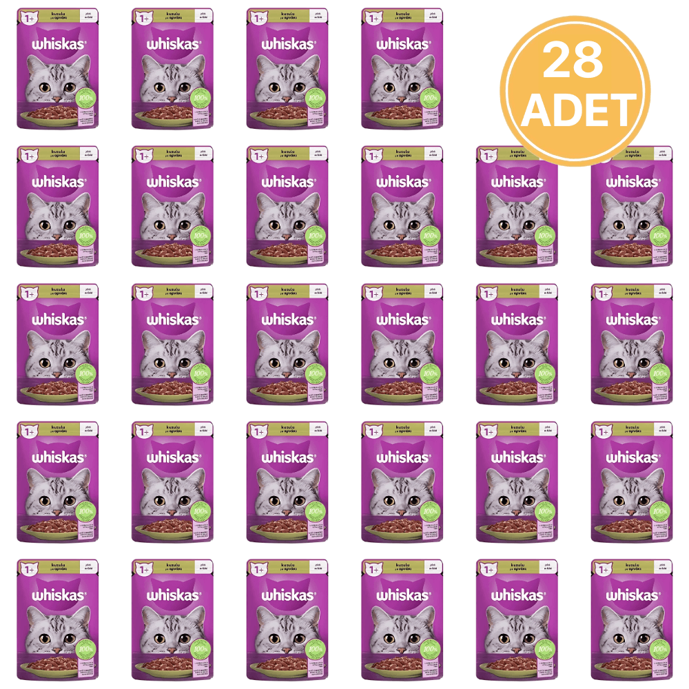 Whiskas Pouch Jöle İçinde Kuzulu Yetişkin Kedi Konservesi 85 Gr (28 ADET)