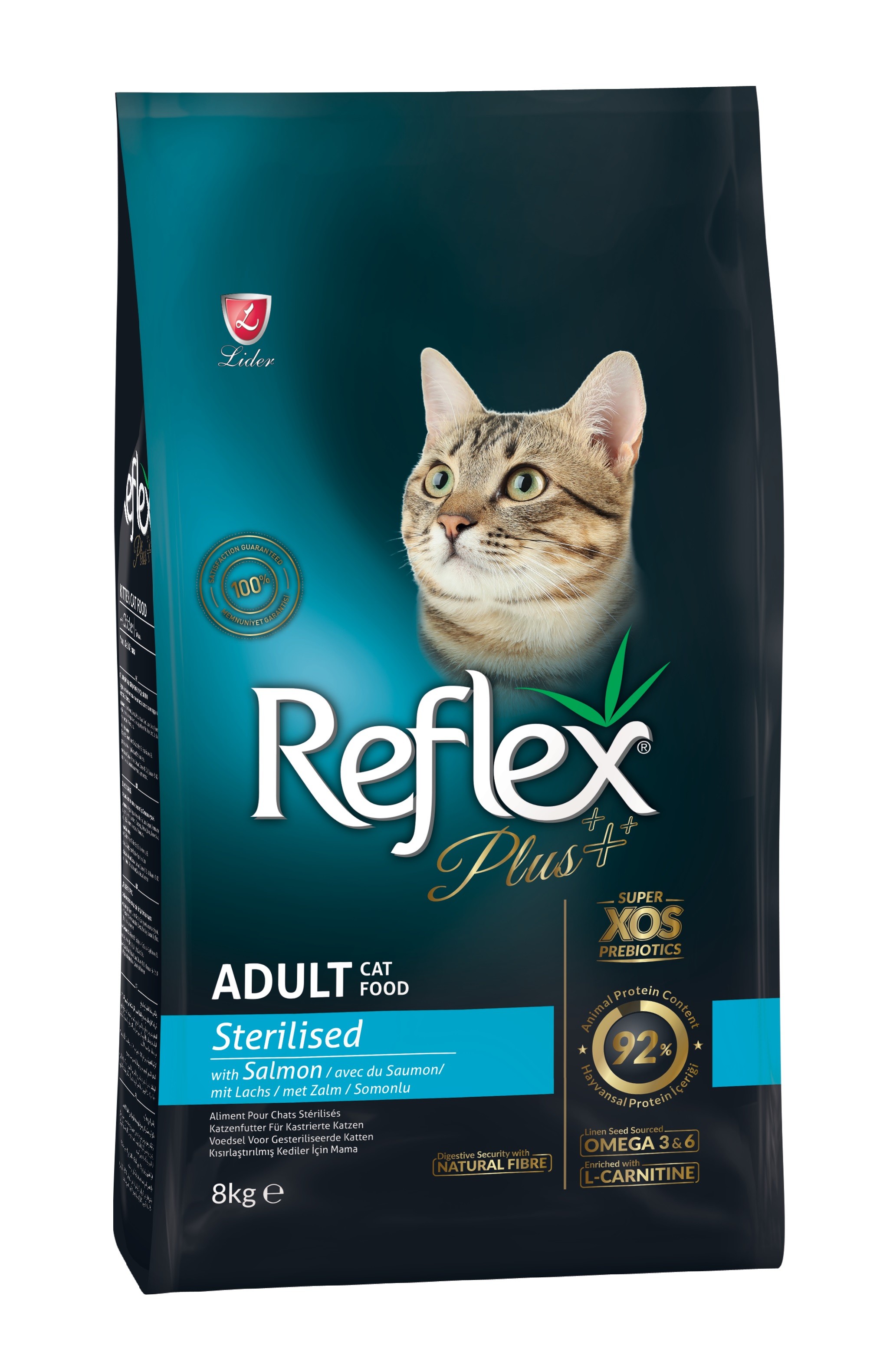 Reflex Plus Somonlu Kısırlaştırılmış Yetişkin Kedi Maması  8 Kg