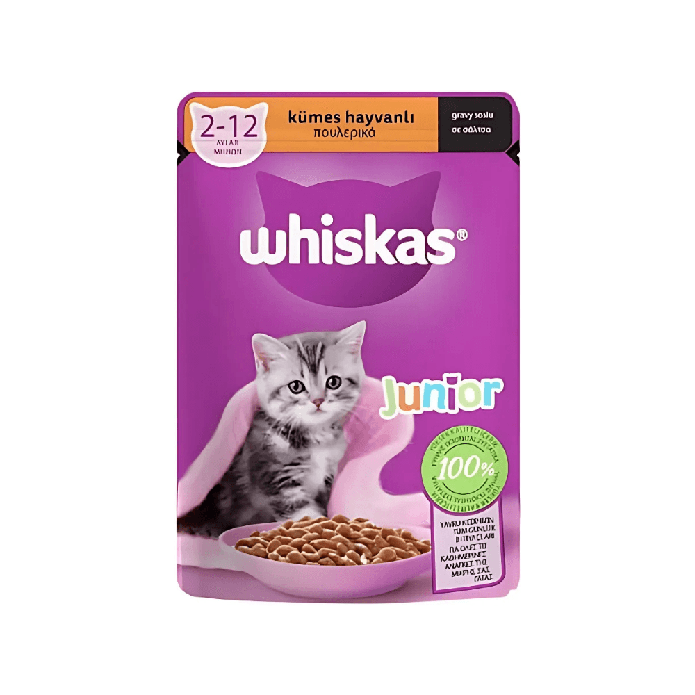 Whiskas Pouch Sos İçinde Kümes Hayvanlı Yavru Kedi Konservesi 85 Gr