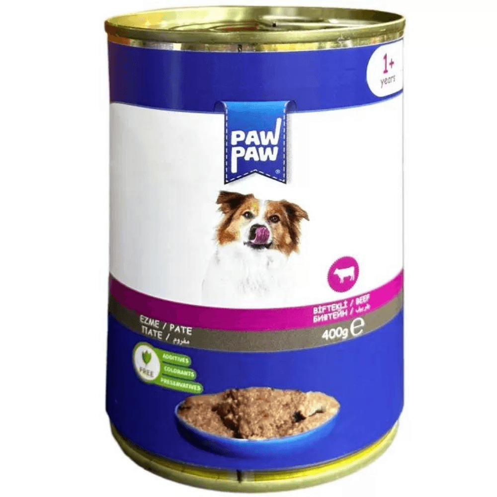 Paw Paw Pate Biftekli Yetişkin Köpek Konservesi 400 Gr