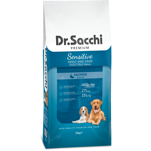 Dr. Sacchi Premium Sensitive Somonlu Yetişkin Köpek Maması 15 Kg